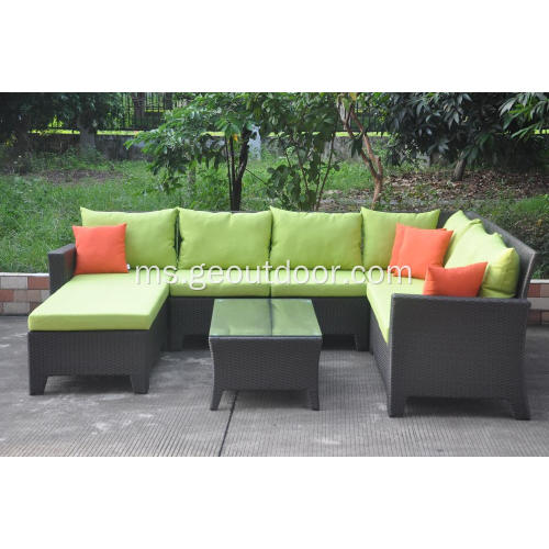 Bingkai aluminium sofa santai hijau